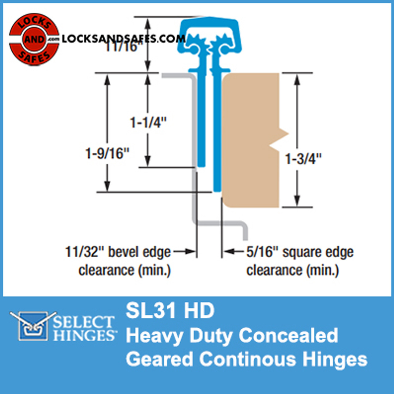 Select SL31 HD Full Mortise Hinge Pemko SPFMSLF Cross Reference
