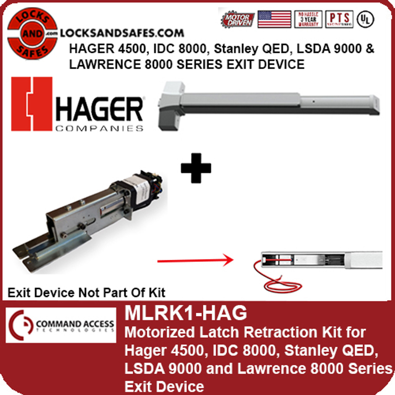 Motorized Latch Retraction Kit For Hager 4500