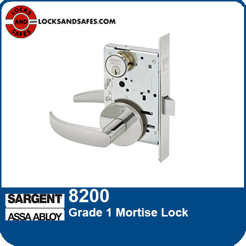 Sargent 8205 Office or Entry Mortise Lock Standard Lever on Rose