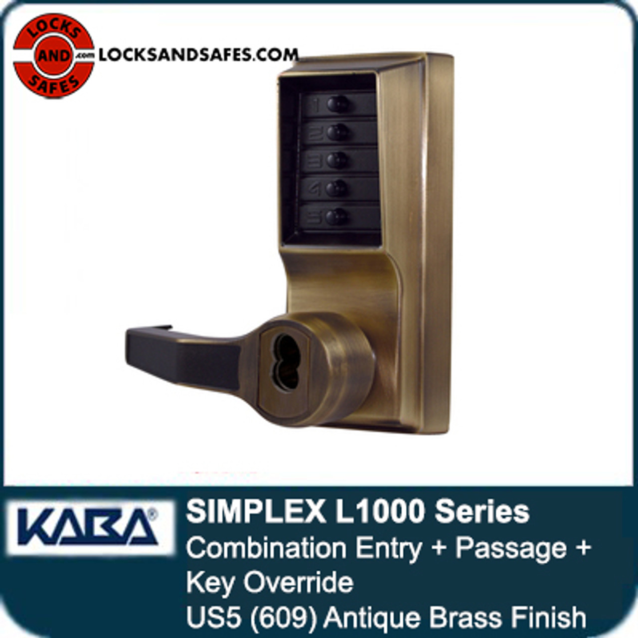 Pushbutton Lock that can be left unlocked Simplex L1000