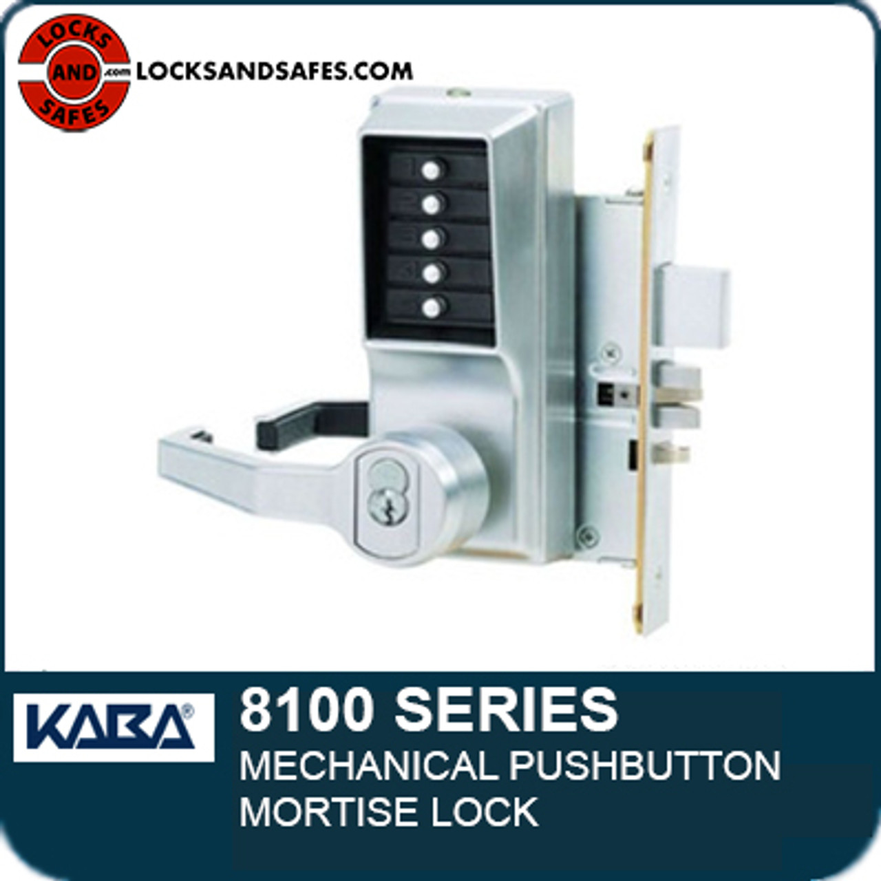 Simplex Pushbutton Mortise Lock w/ Lever Combination Entry-LFIC Schlage-Passage-Lockout-Deadbolt Bright Brass LH