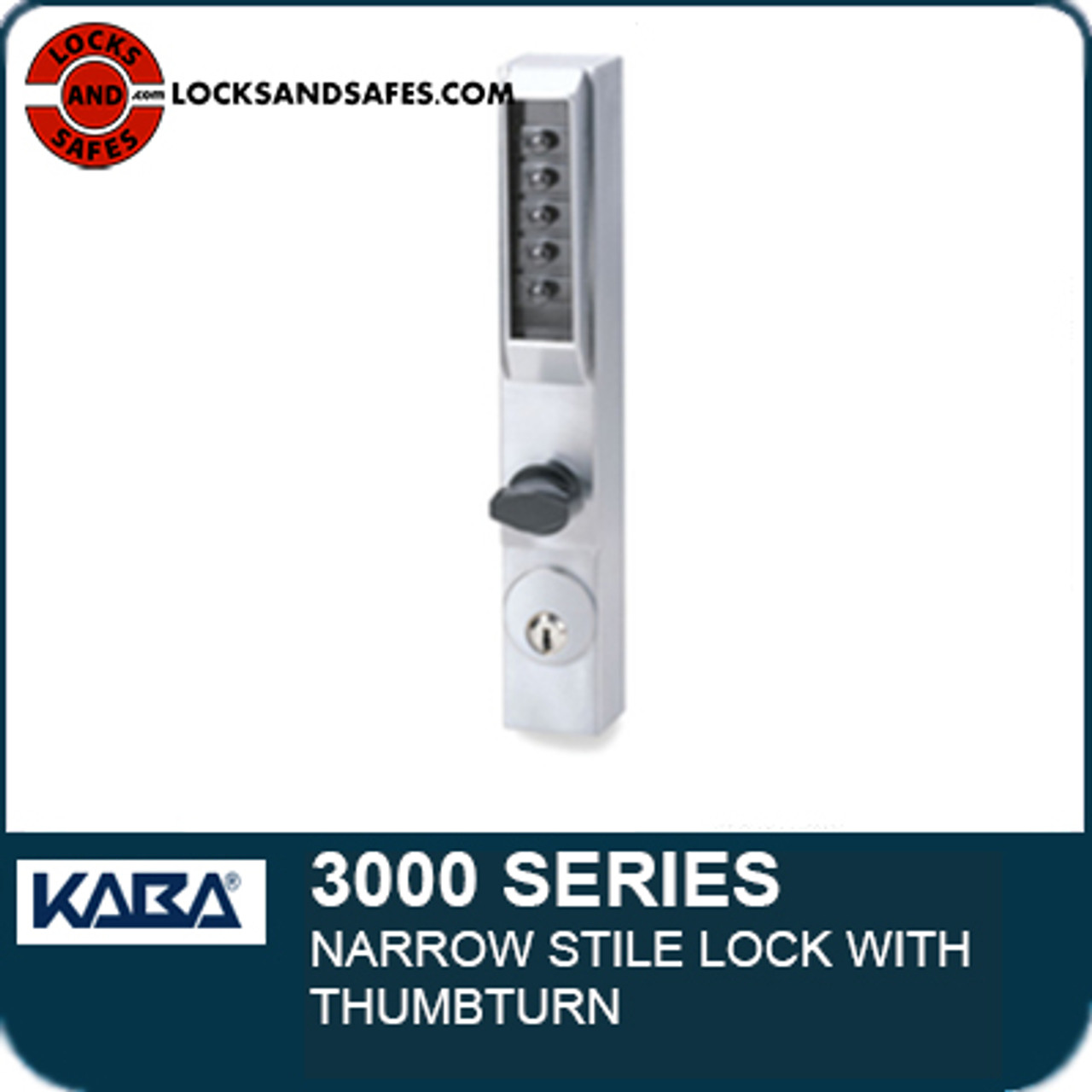 Simplex 3000 Narrow Stile Pushbutton Mechanical Lock