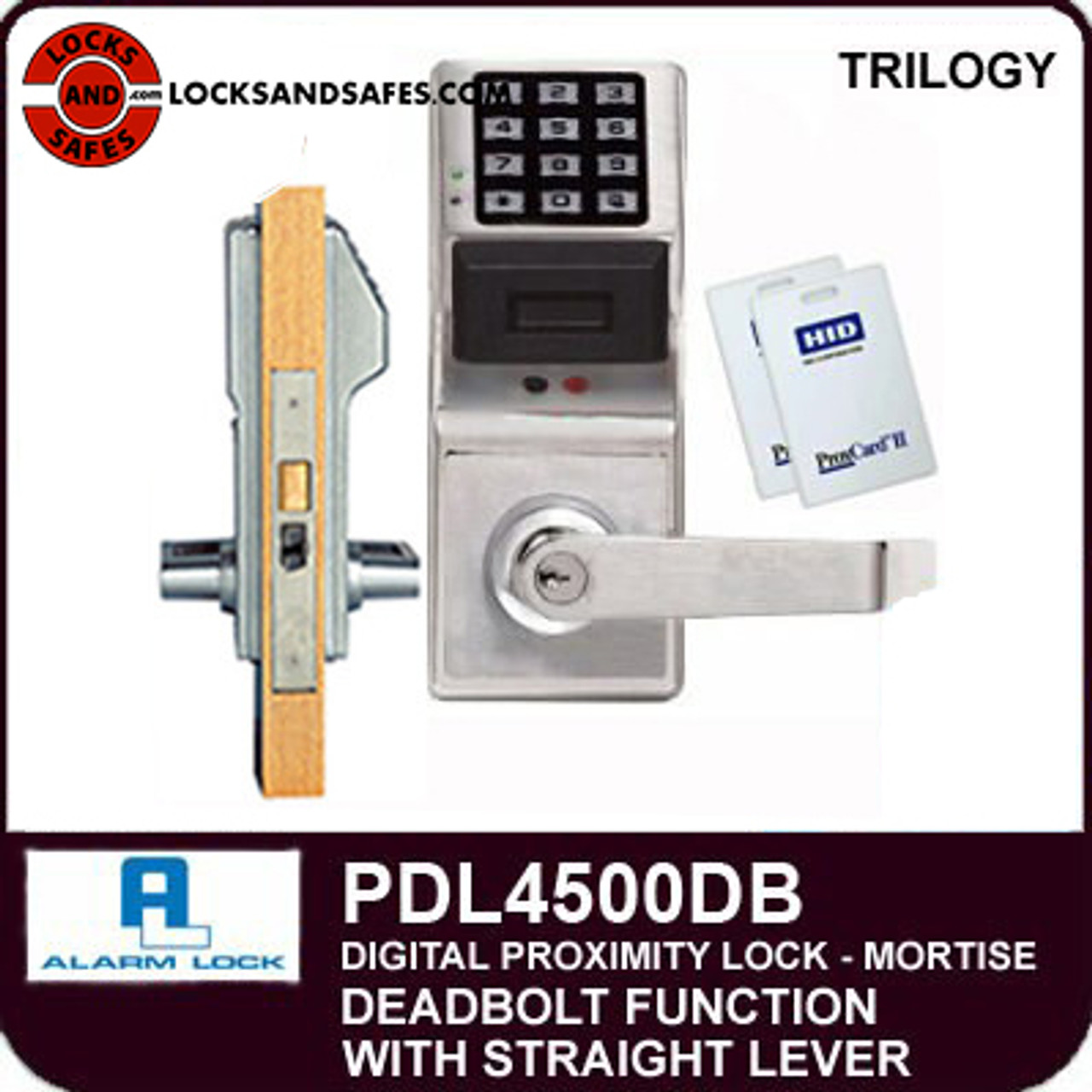 Alarm Lock Trilogy PDL4500DB ELECTRONIC MORTISE LOCKS