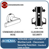 Schlage L9071 Mortise Lock | Classroom Security Lock