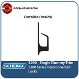 Schlage S290 Interconnected Lock | Single Dummy Trim