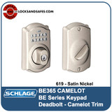 Schlage BE365 Cam | Digital Deadbolt with Camelot Trim