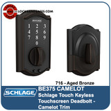 Schlage BE 375 CAM | Schlage Residential Deadbolt Locks