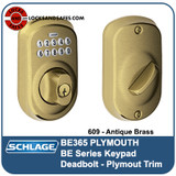 Schlage BE365 PLY | Schlage Electronic Deadbolt