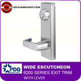 PDQ 6200 EW | Door hardware exit device | Bright Chrome