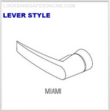 PDQ 6201  Wide Escutcheon Trim - with Lever - For Mortise Exit Devices - Miami lever style