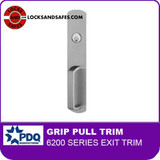 PDQ 6200 Grip Pull Trim For Rim and Surface Vertical Rod Exit Devices