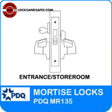 Grade 1 Single Cylinder Dormitory Mortise Locks | Corbin ML2024 Mortise Locks | PDQ MR135 | Corbin Russwin ML2024 | F Sectional Trim