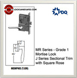 Grade 1 Single Cylinder Mortise Locks Storeroom with Deadbolt | PDQ MR141 Mortise Locks | Mortise Door Hardware | Cylinder Lock | J Series Sectional Trim