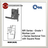 Double Dummy | PDQ MR205 Mortise Locks | Commercial Door Lock | Security Lock | J Series Sectional Trim