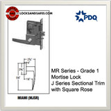 Single Dummy Trim with Chassis | PDQ MR212 Mortise Locks | Door Security | Security Door Locks | J Series Sectional Trim