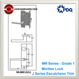 Grade 1 Hold Back Double Cylinder Mortise Locks | PDQ MR114 Mortise Locks | Heavy Duty Door Locks | J Escutcheon Trim