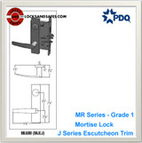 Grade 1 Single Cylinder Front Door Mortise Locks | PDQ MR117 Mortise Locks | Commercial Door Locks | Front Door Lock | J Escutcheon Trim