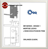 Grade 1 Single Cylinder Entrance/Storeroom Mortise Locks | Schlage L9473 Mortise Locks | PDQ MR135 | Schlage L Series Locks | J Wide Escutcheon Trim