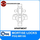 Grade 1 Double Cylinder Apartment Mortise Locks | Best 45HC Mortise Locks |PDQ MR186 | Best Mortise Locks| J Escutcheon Trim