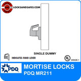 Grade 1 Single Dummy | Schlage L0170 Mortise Locks | PDQ MR211 | Schlage L Series Locks | J Escutcheon Trim