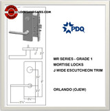 Grade 1 Single Cylinder Office Mortise Locks | PDQ MR181 Mortise Locks | Cylinder Locks | Door Security | J Wide Escutcheon Trim