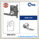 Grade 1 Mortise Privacy with Deadbolt and Egress Lockset | PDQ MR179-Economical alternative to Corbin ML2030 Mortise Lock | F Sectional Trim