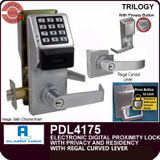 Alarm Lock Trilogy Standard Electronic Digital Proximity Locks with Regal Curved Lever | Alarm Lock PDL4175 | Alarm Lock PDL4175IC