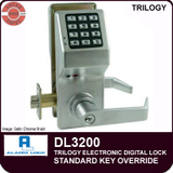 Alarm Lock Trilogy DL3200 Standalone Electronic Digital Lock with High Capacity Audit Trail | Alarm Lock DL3200 Standard Key Override