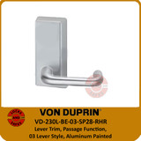 Von Duprin Exit Trim With Lever For Von Duprin 22 Series And 2227 Series Exit Devices