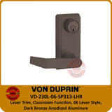 Von Duprin Exit Trim With Lever For Von Duprin 22 Series And 2227 Series Exit Devices