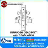 PDQ 257 Mortise Lock | Intruder Locks with Indicator | School Safety Door Locks
