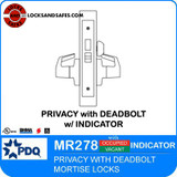 PDQ 278 Mortise Lock | Heavy Duty Deadbolt | Privacy Lock