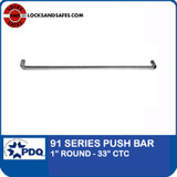 PDQ 91 Series Push Bar | 33" Push Bar | 33" Door Push Bar