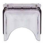 Protects keypad locks from weather damage. Tired of replacing locks unnecessarily? This poly carbonate clear cover with a spring-loaded hinge will protect your keypads from weather. Great investment!