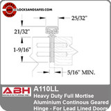 ABHA110LL Full Concealed Aluminium Geared Hinge