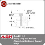 ABH A240-HD Full Concealed Continous Hinge