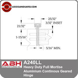 ABH A240-LL Full Concealed Continous Hinge