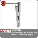 ABH A505RB Stainless Steel Pin & Barrel Full Mortise Continuous Hinges