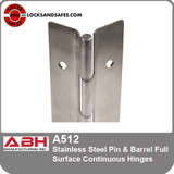 ABHA512 SS PB Full Surf Continuous Hinges