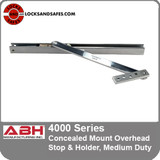 ABH 4000 Series Concealed Mount, Medium Duty, Overhead Stop & Holder