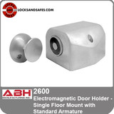 ABH 2600 Electromagnetic Door Holder - Single Floor Mount with Standard Armature