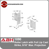 ABH 1890 Roller Latch with adjustable projection