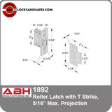 ABH 1892 Roller Latch with adjustable projection