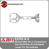 ABH EZDK-6-X | Molex® Mini Fit Jr. Connectors One End/Other End Stripped Leads- Power Supply Connection For DormaKaba USA