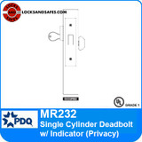 PDQ MR232 Privacy Single Cylinder Deadbolt w/Indicator