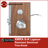 Townsteel XMRX-S-K | Grade 1 Electrified Mortise Lock with Ligature Resistant Sectional Trim Knob