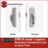 Townsteel CRX-A | Grade 1 Cylindrical Lock with Ligature Resistant Arch Trim