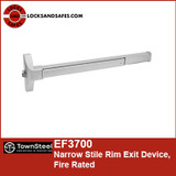 Townsteel EF3700 Narrow Stile Rim Exit Device, Fire Rated