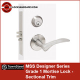Townsteel MS Designer Series Grade 1 Mortise Lock - Sectional Trim