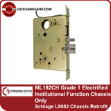 ML182CH Grade 1 Electrified Institutional Function Mortise Lock Chassis Only | Command Access ML1 Series | Schlage L9082 Chassis Only